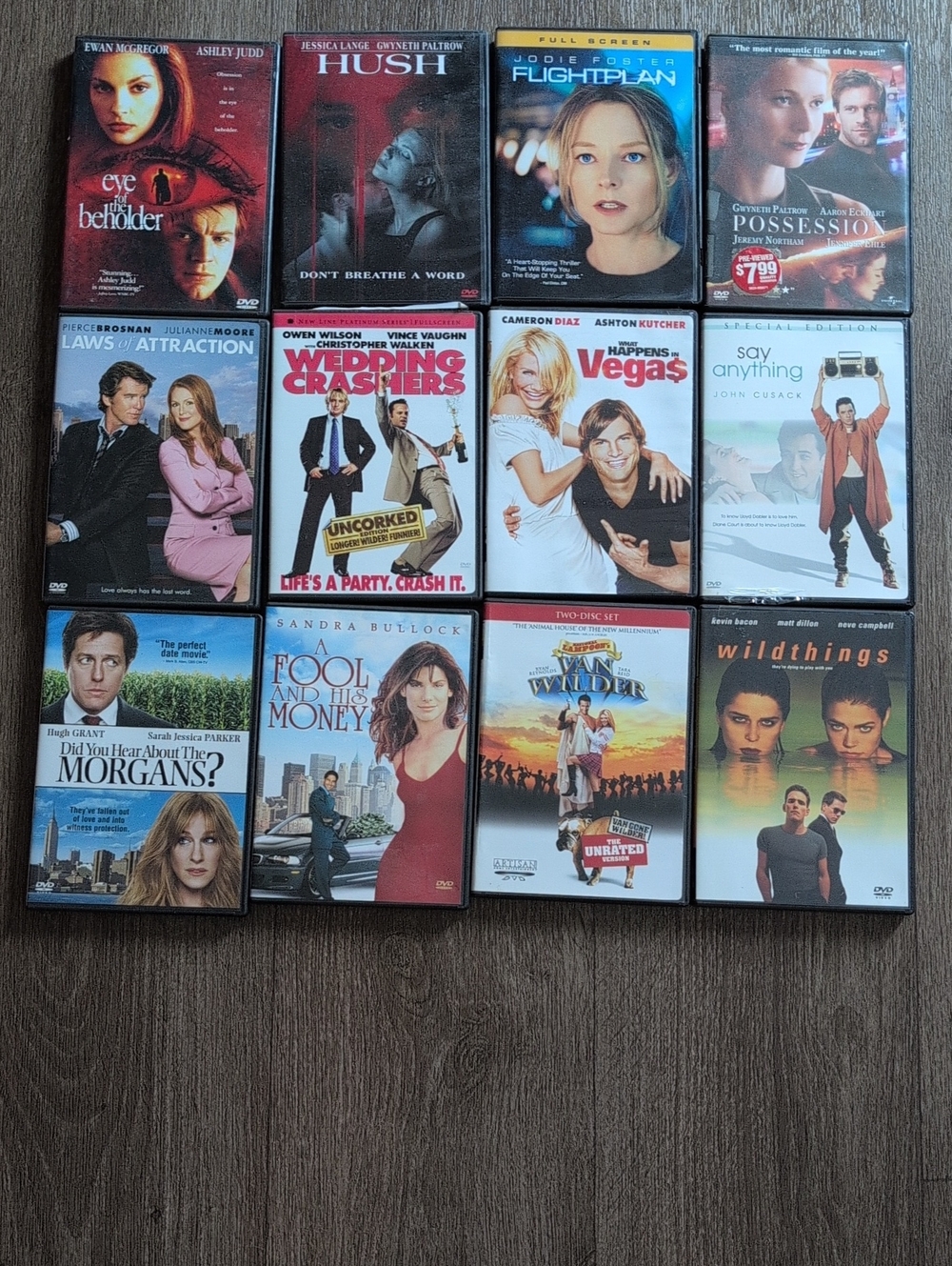 Assorted DVD Movie Collection - Black DVD Cases (Set of 12)